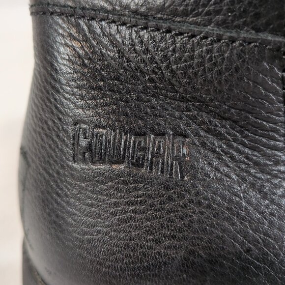 Cougar Vito-L Leather Boots Black Booties  8 Waterproof Side Zip Mid Calf Winter - Picture 9 of 16